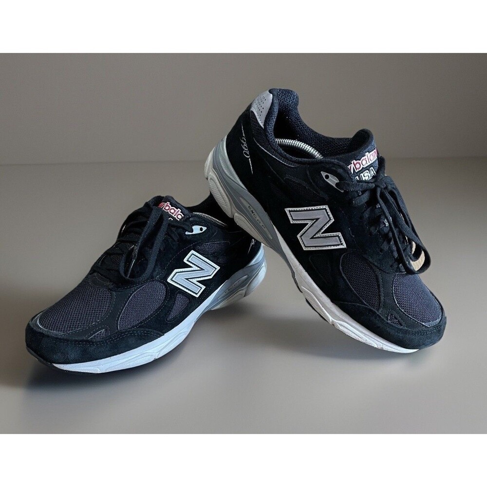 New Balance 990 Made In USA Black Running Shoes Men 9.5 ENCAP Dad Sneakers Read
